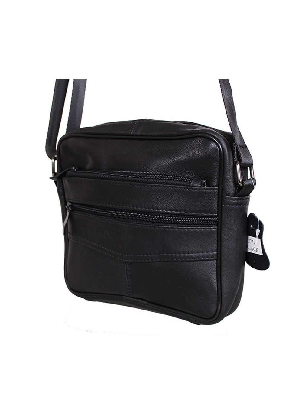 Чоловіча шкіряна сумка SW275 чорна No Brand (370848165)
