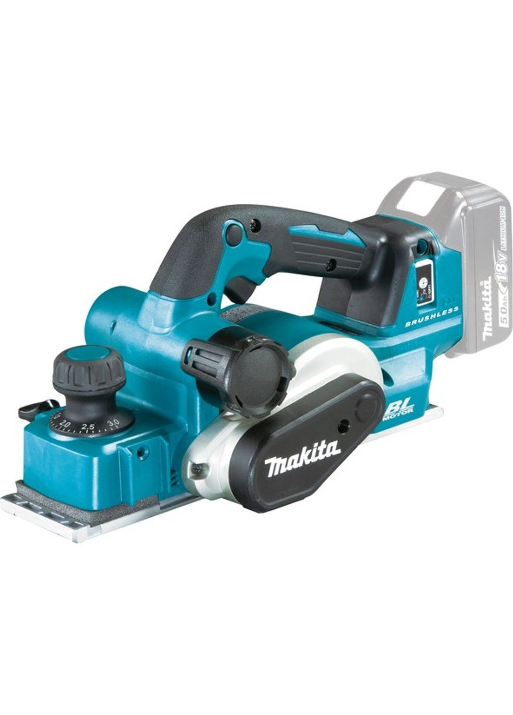 Рубанок аккумуляторный DKP180Z (82 мм, 12000 мин-1, BL, LXT, AWS, без аккумуляторов и зарядного устройства) Makita (296987409)