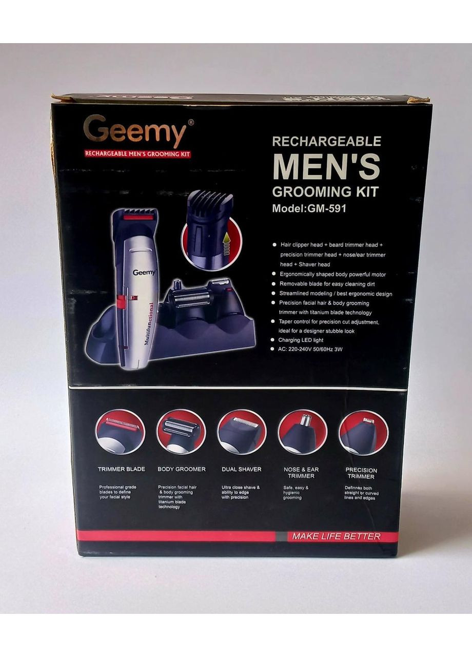 Набір для стрижки волосся стайлер 5 в 1 Geemy GM-591 Gemei (293850694)