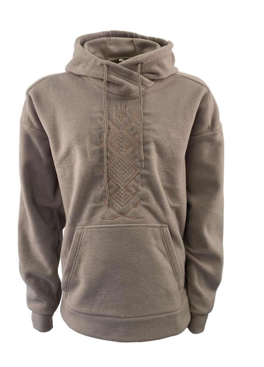 Худі унісекс Кен фліс жовтий з вишивкою Орнамент 4PROFI (306621819)