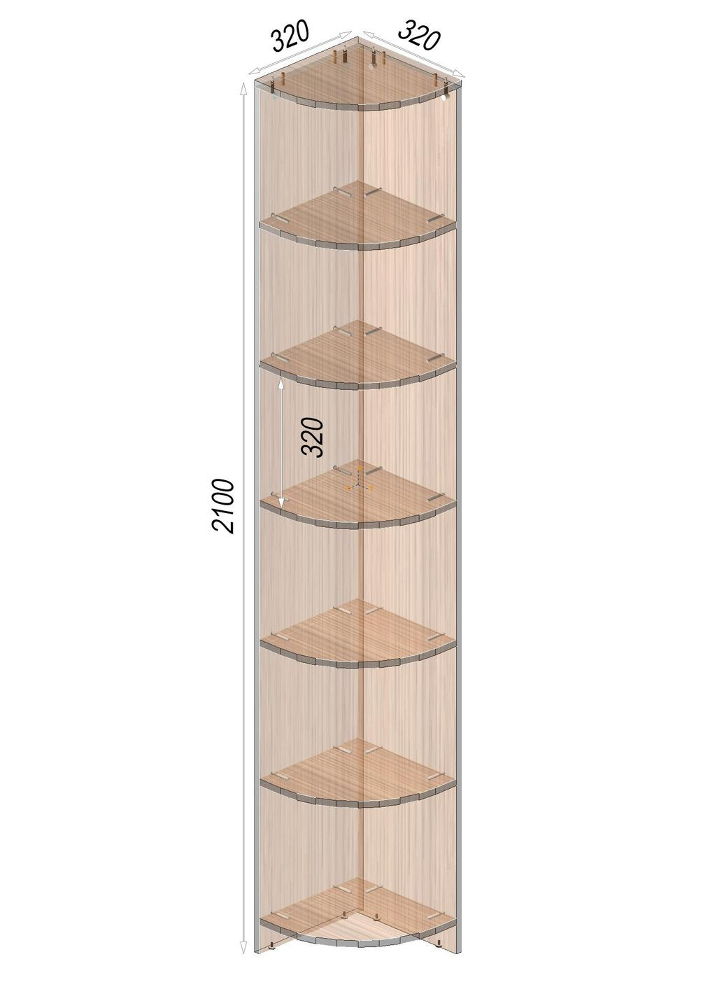 Стелаж кутовий ОК-1 Континент (314836982)