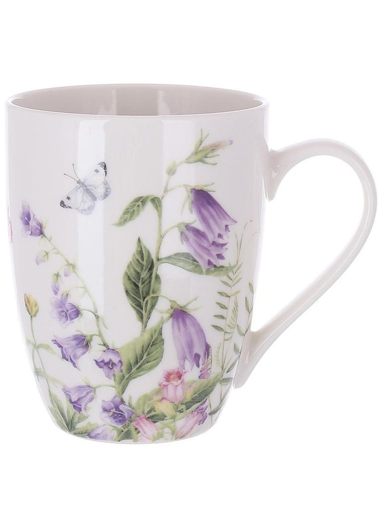 Набор кружек фарфоровых Floral 340мл 6 штук для чая и кофе посуда для горячих напитков BonaDi (368979313)