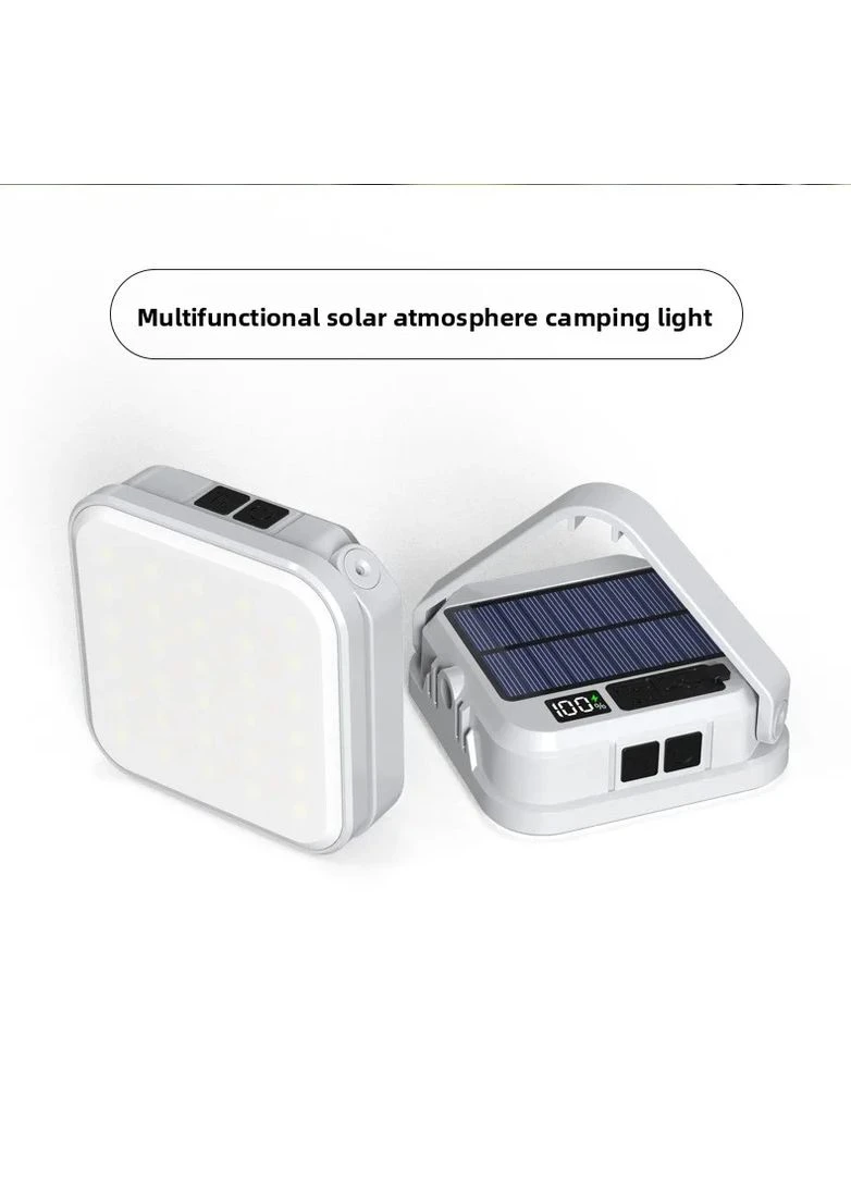 Акумуляторний LED ліхтар з сонячною панеллю, 3000 mAh No Brand (373302042)