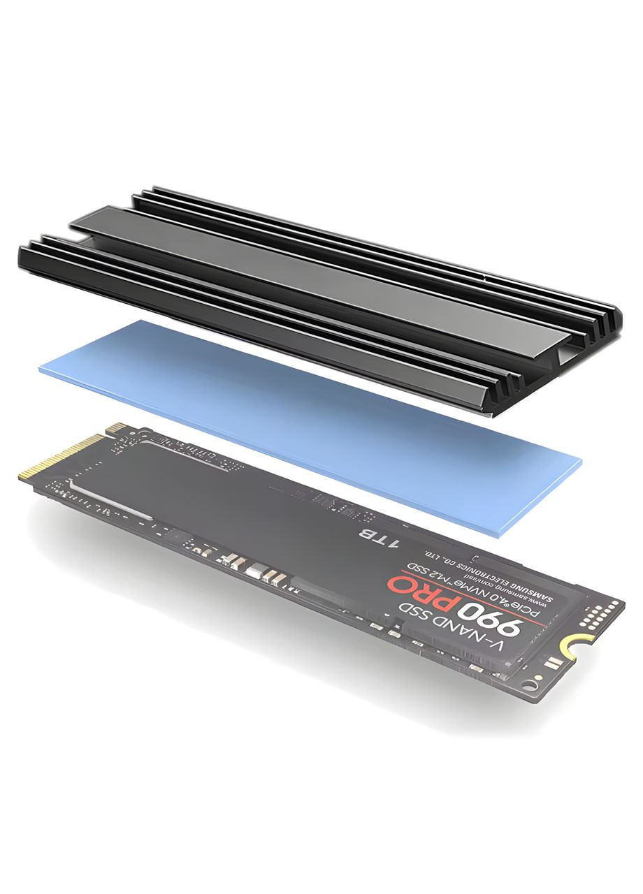Радіатор охолодження Teucer для SSD M.2 NVMe 2280 для PS5 PC ноутбука No Brand (327400446)