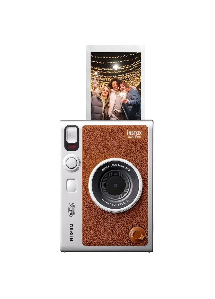 Подарочный набор камера Instax Mini EVO/Фотобумага 50 шт/Чехол/Фотоальбом 108 фото Коричневый Fujifilm (387583490)