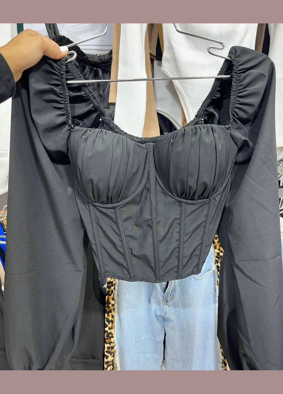 Женский черный топ No Brand (335076477)