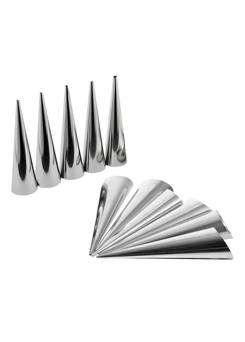 Кондитерські конуси металеві для випікання трубочок Каннолі Ø35х145 мм (10 трубочок) Kitchette (317638741)