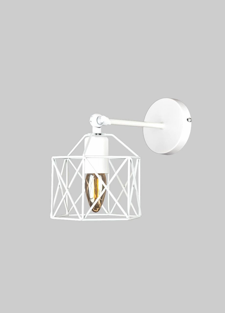 Біле бра на рівному тримачі (56-WPR101F2-1 WH) No Brand (370069639)