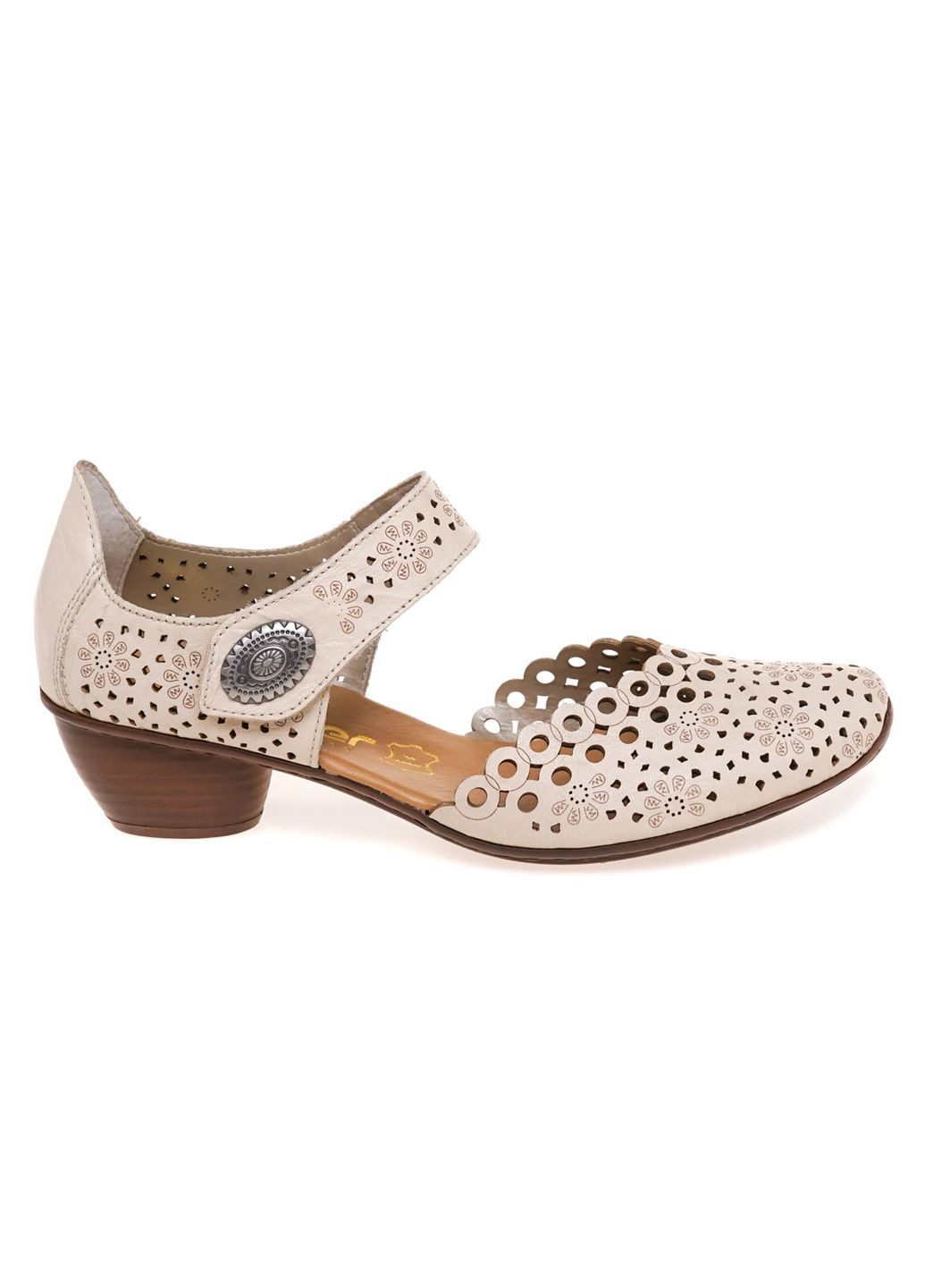 Бежевые босоножки 43753-60 Rieker