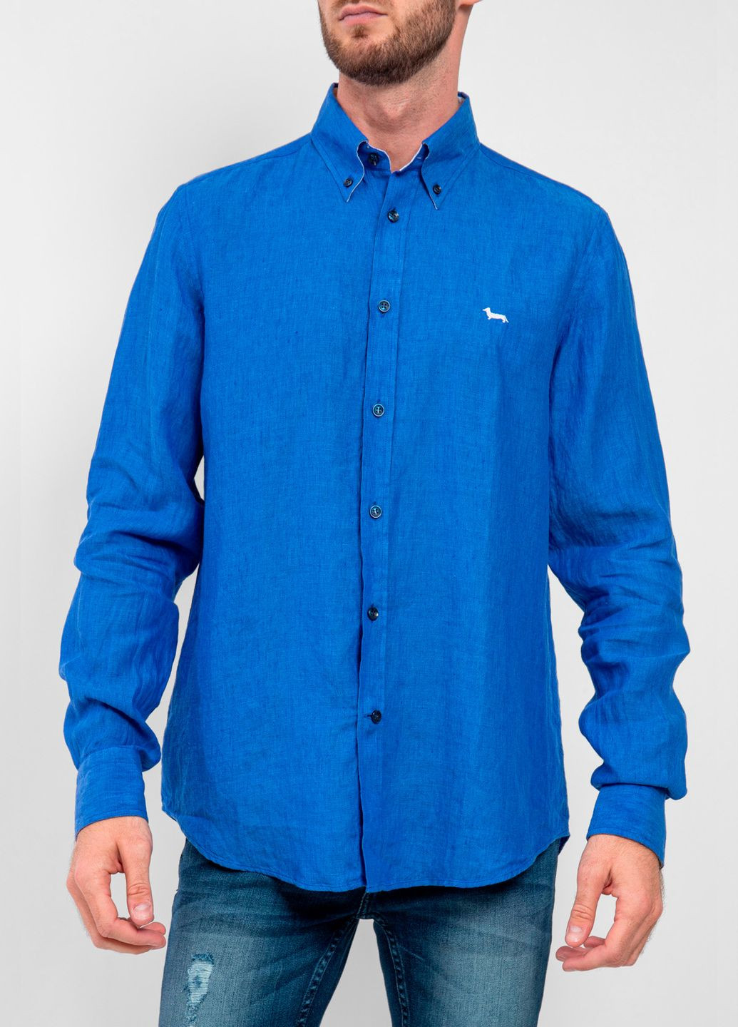 Синяя рубашка Harmont & Blaine