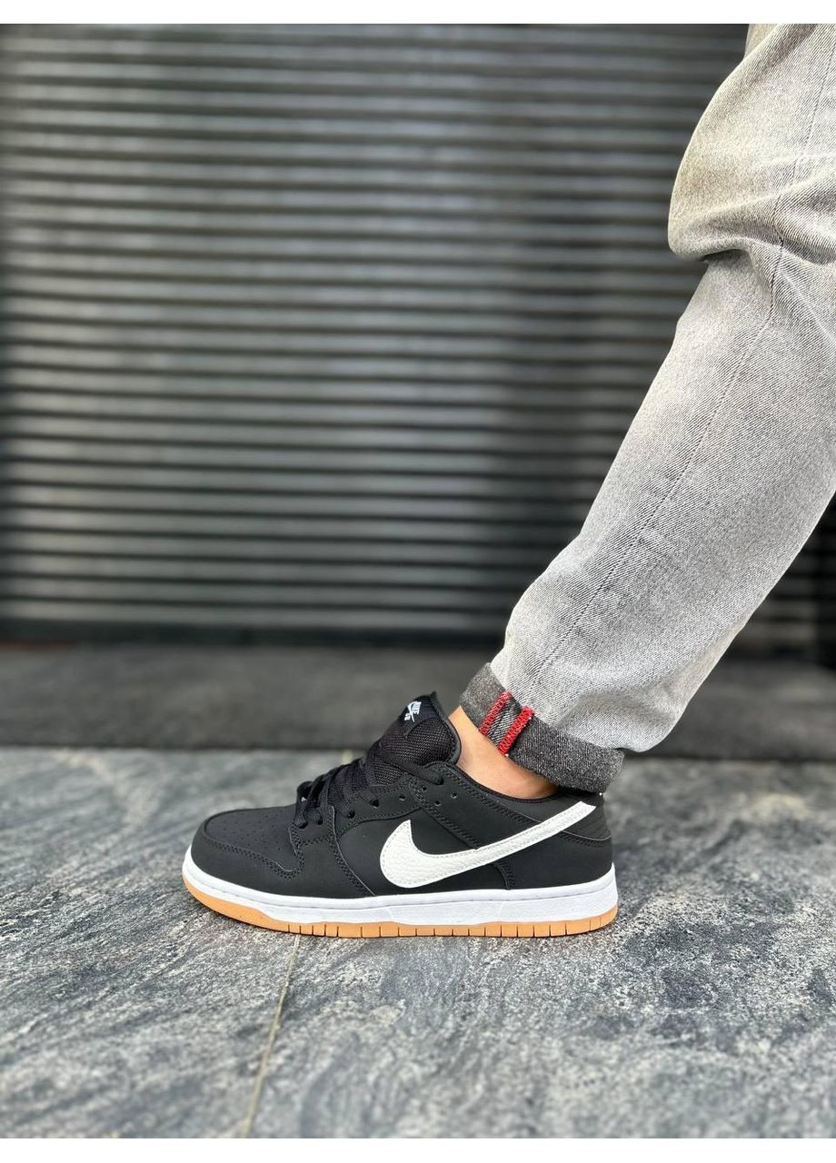 Чорні Зимовий кросівки чоловічі nike sb dunk black gum найк сб данк No Brand