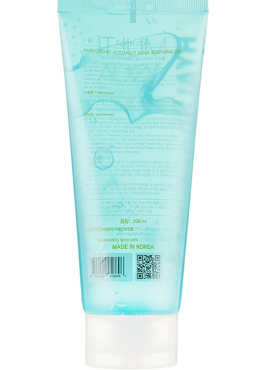 Багатофункціональний заспокійливий гель з гіалуроновою кислотою Hyaluronic Acid Multi Aqua Soothing Gel 200ml (853614-5944) FarmStay (368658736)