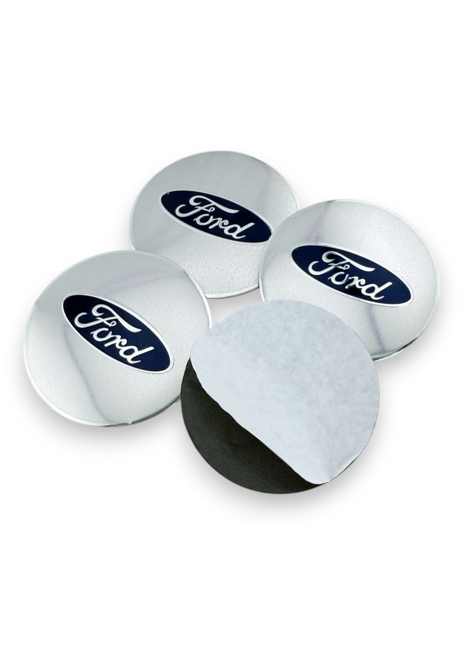Наклейки з логотипом Ford Форд 65 мм алюмінієві епоксидні 4 штуки. No Brand (364957878)