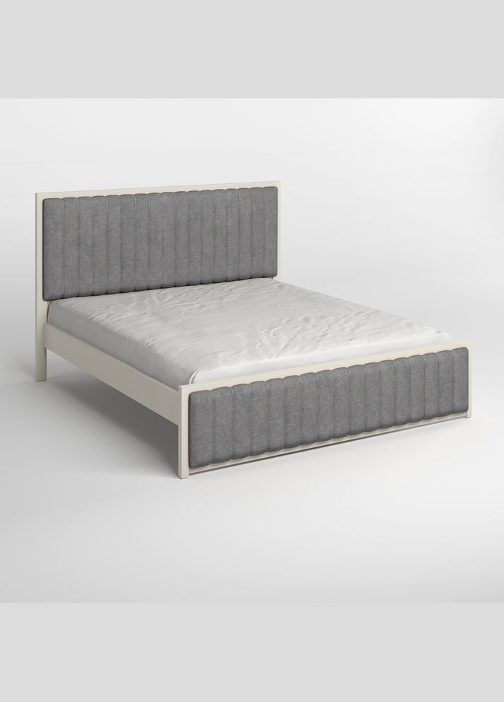 Полуторная деревянная кровать Вена (S2005Y50R)/Аляска 93 (Серый) 120х200 см (MBG-11009) Mebigrand (366086625)