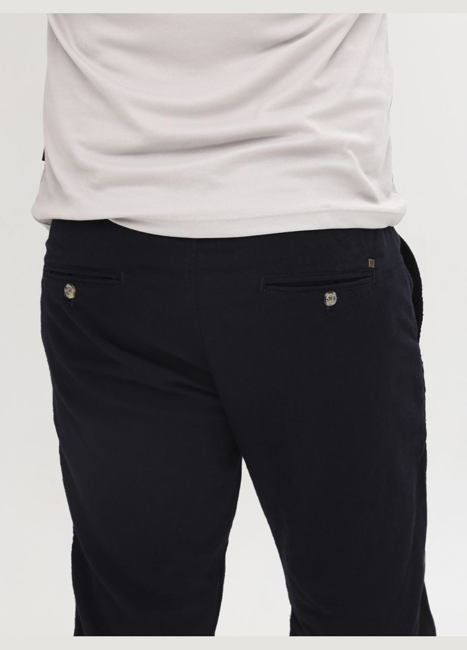 Шорти чоловічі темно-сині бавовняні пояс на резинці Wise Пряма (293057415)