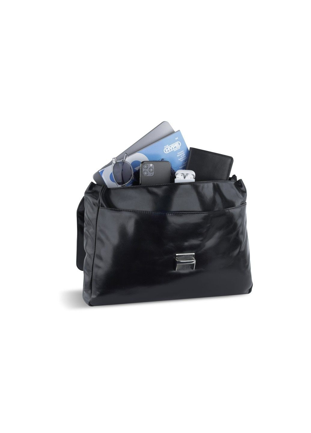 Чоловіча сумка-портфель шкіряний ROMANO Чорний Bugatti (280950645)