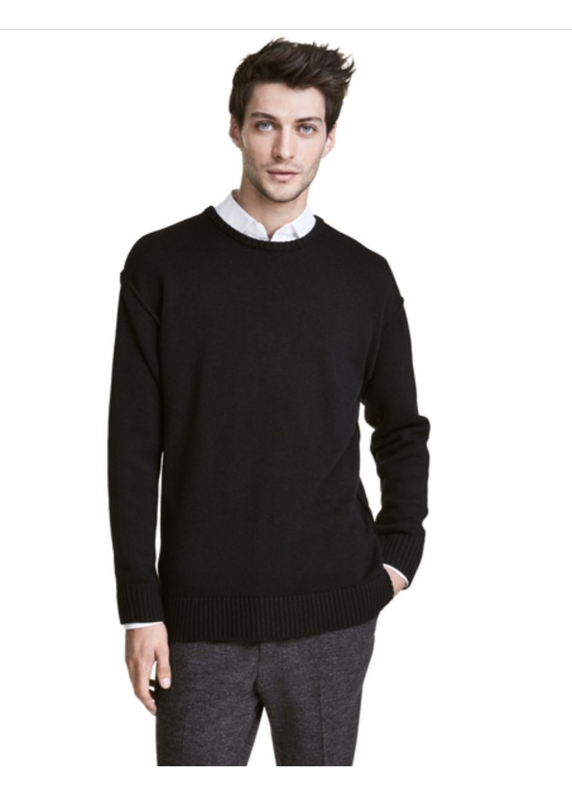 Чорний светр чоловічий H&M