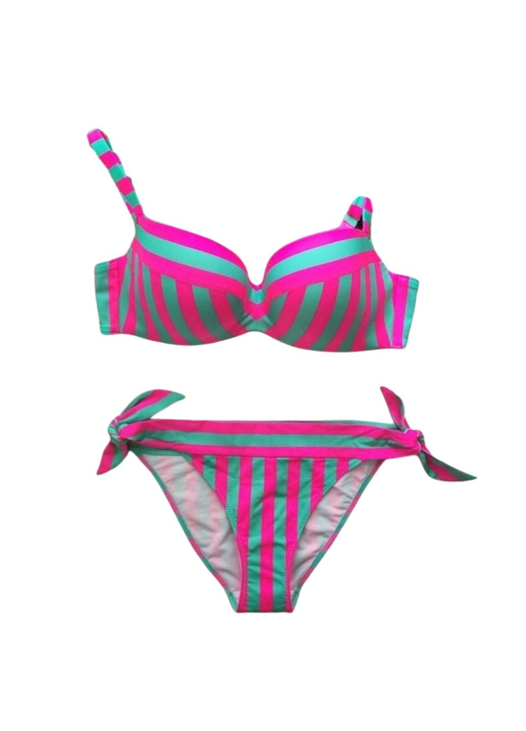 Розовый раздельный купальник розовый в полоску angela bsg - 014 Toccata