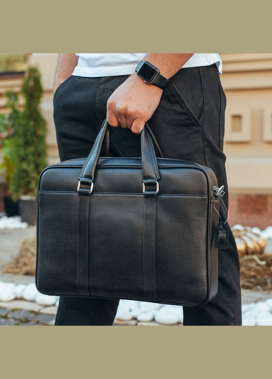 Кожаная мужская сумка для документов и ноутбука 40x30x8, портфель для офиса SL-21511, Tiding Bag (346600113)