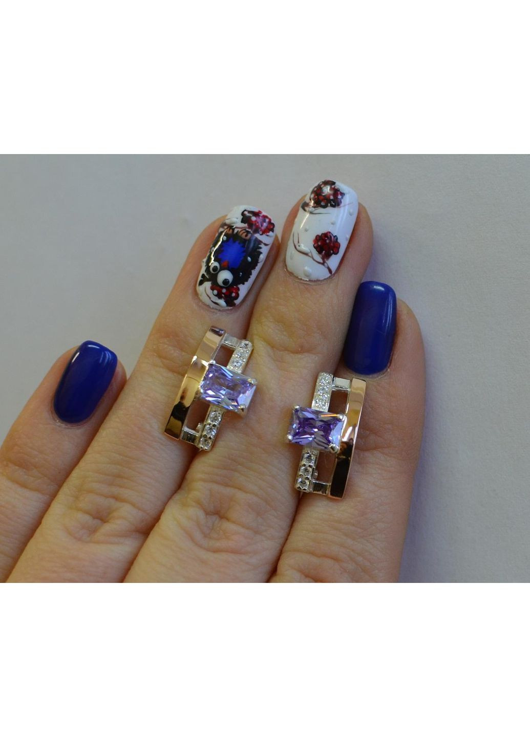 Срібні сережки з золотими пластинами Silver Style (366814254)