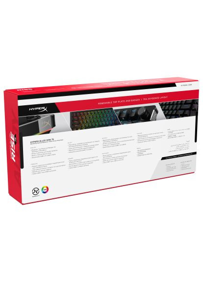Клавіатура (7G7A4AA) HyperX Alloy Rise 75 PBT HX Red USB UA Black (364659931)