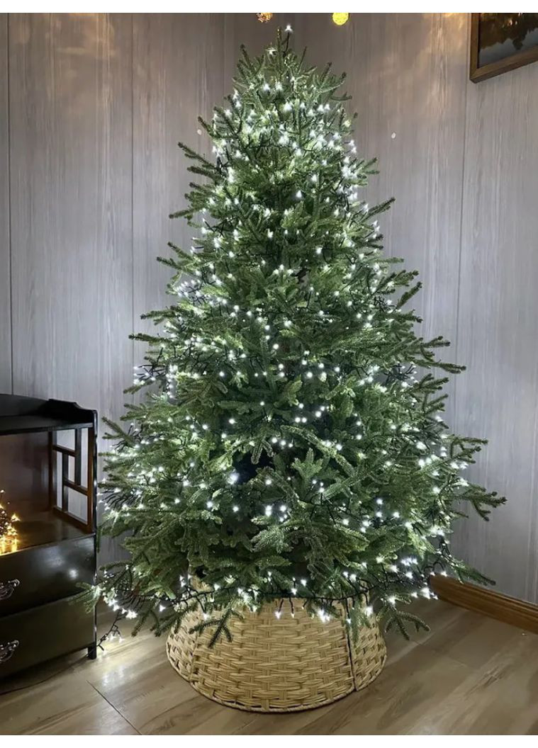 Светодиодная гирлянда для елки/декоративная/уличная мишура Роса 900 LED 8 режимов с пультом ДУ белый свет 30 метров VTech (366670215)