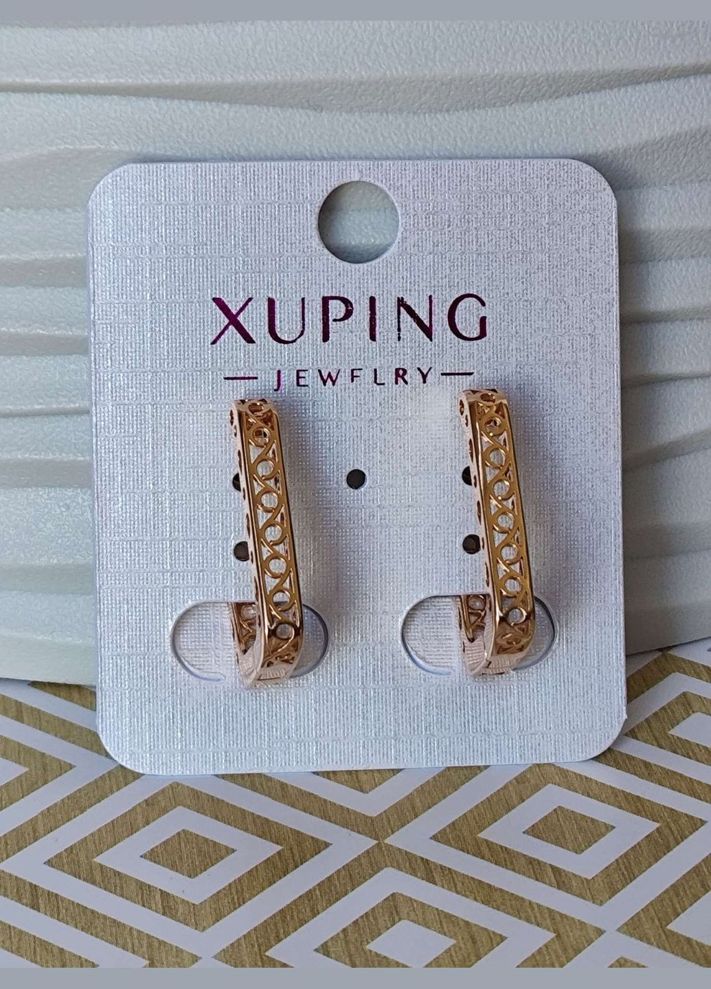 Сережки ксюпинг xuping позолота медзолото медицинская сталь Xuping Jewelry (336190335)