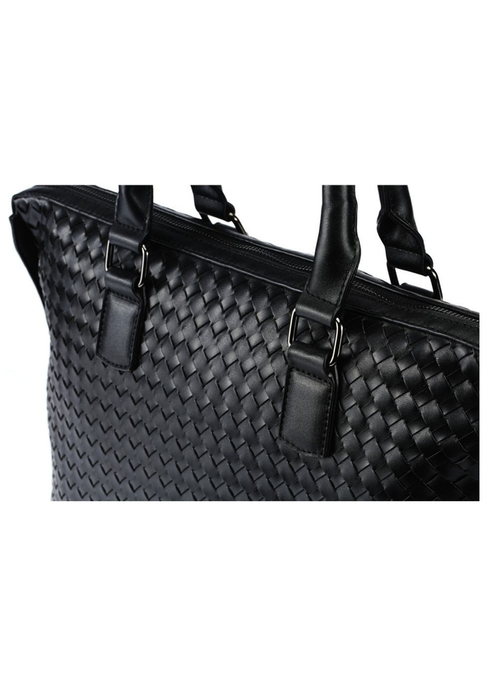Мужская сумка из плетения (4030) черная No Brand (322157224)