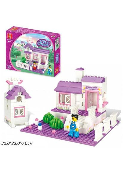 Конструктор блочный для девочки 0156 Розовая мечта Дачный Домик, 193 детали Sluban (308855168)