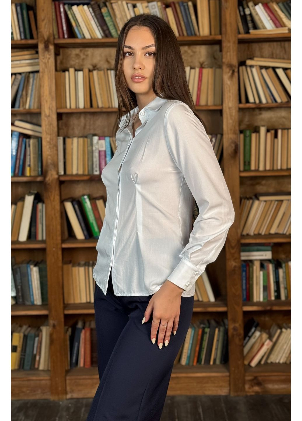 Сорочка приталена подовжена CHICLY (358202846)