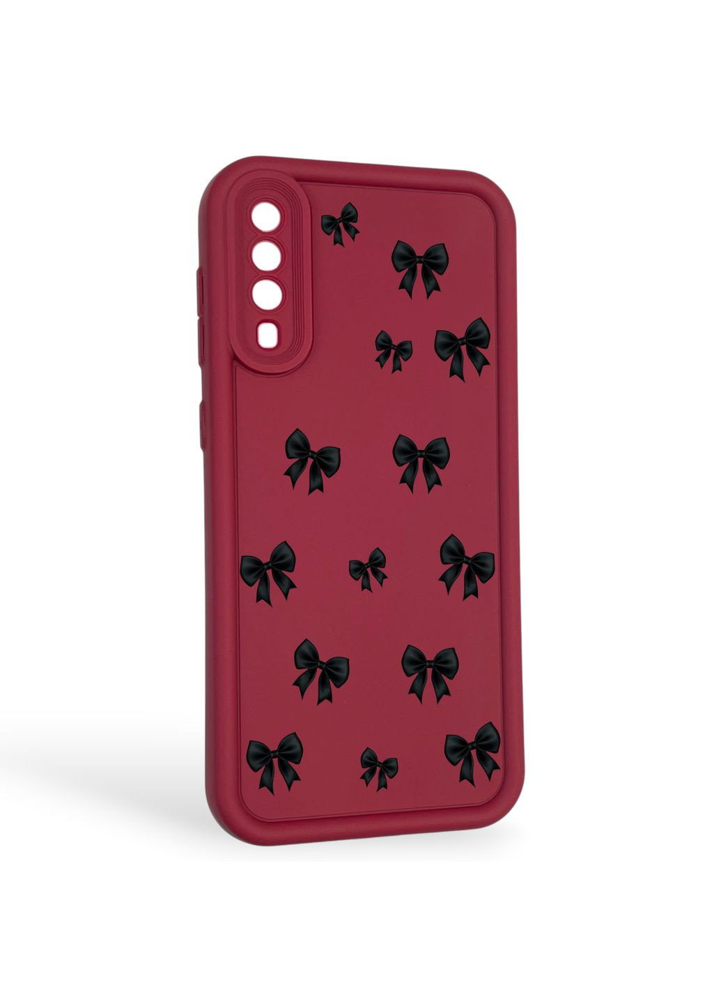 Чехол силиконовый Soft Touch с 3D принтом для Galaxy A50 (SM-A505F) бордовый (Полная защита камеры) Samsung (371652977)