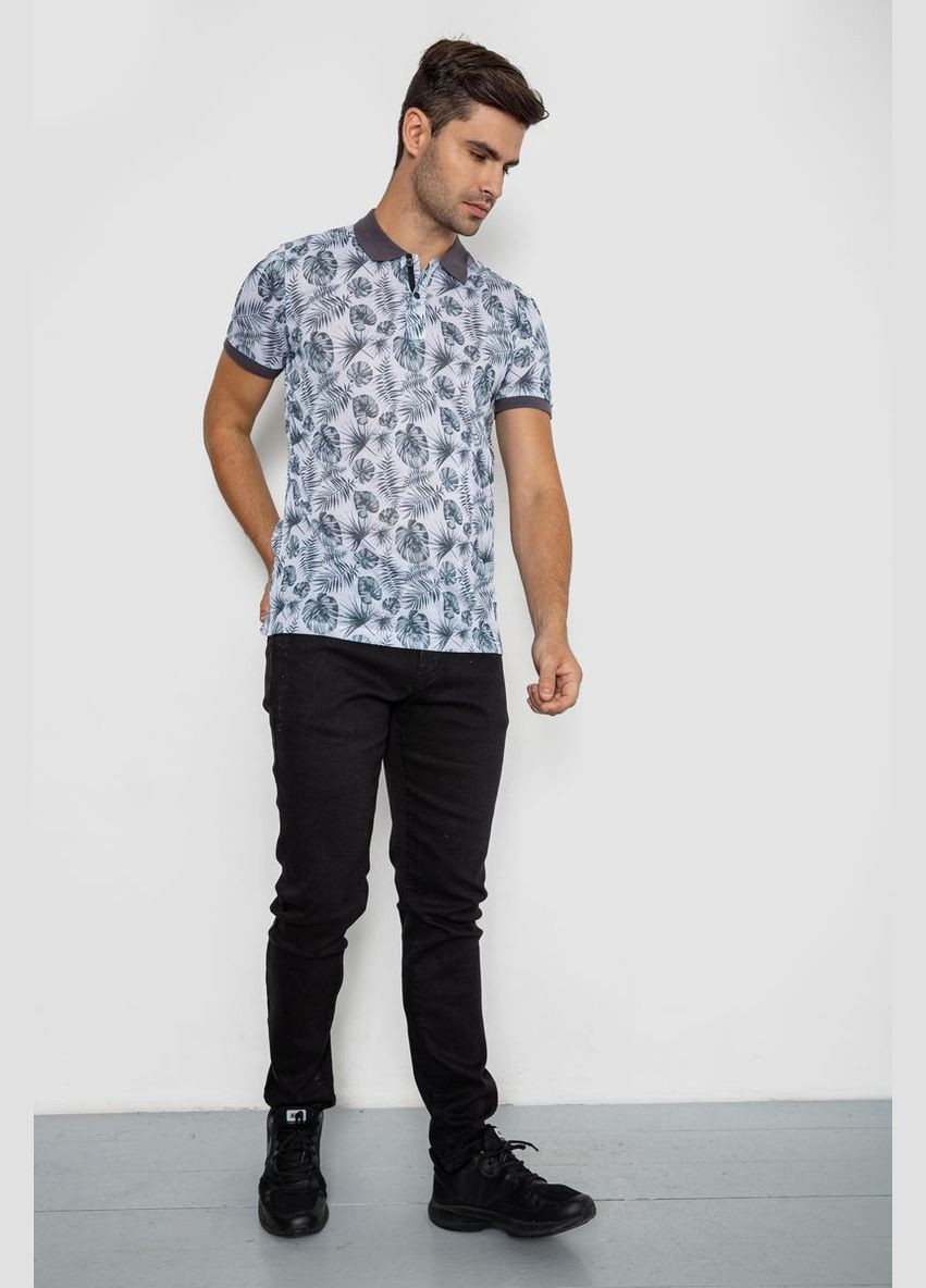 Цветная футболка-поло мужское с принтом для мужчин Ager