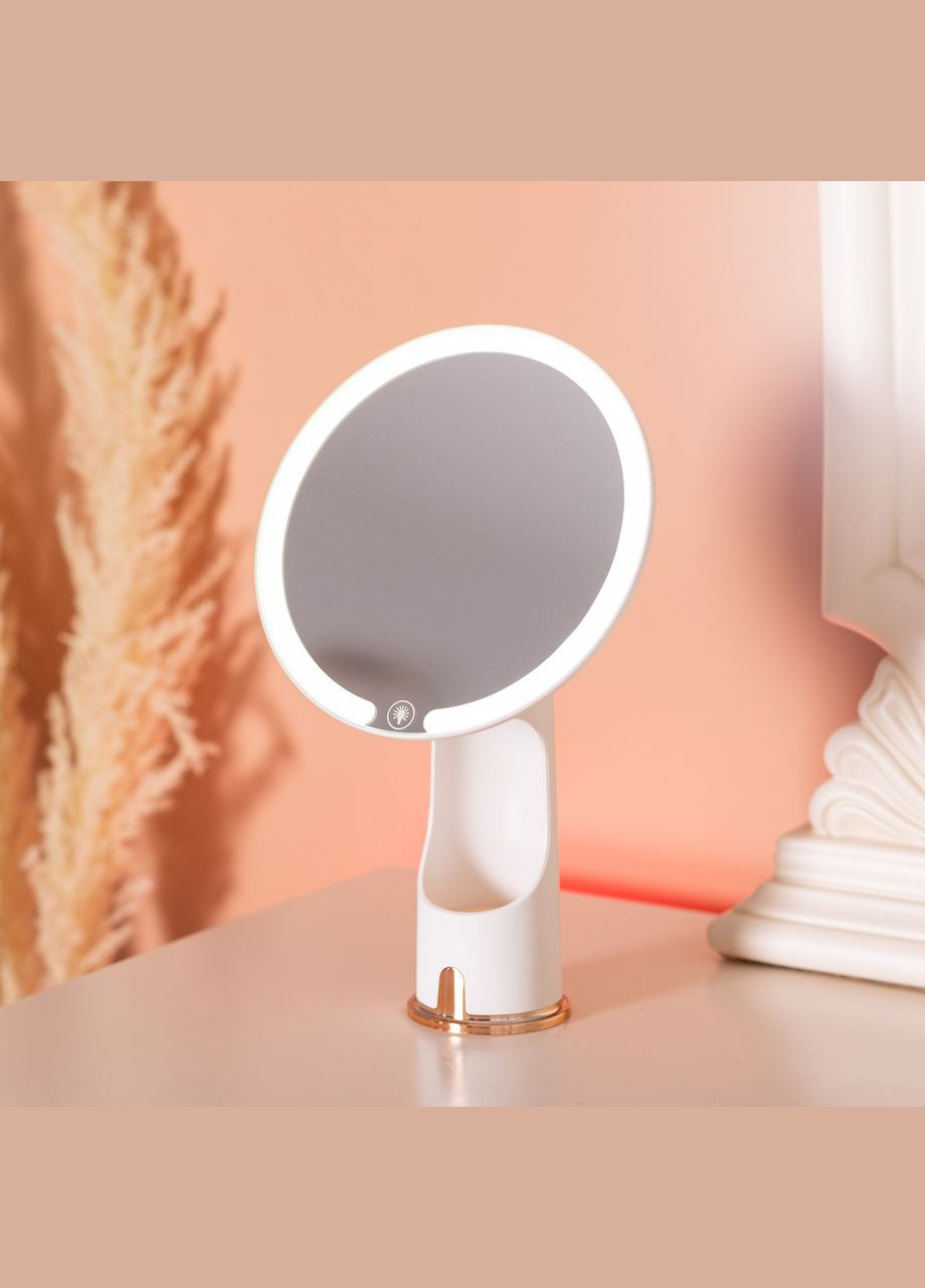 Дзеркало косметичне 18,5х10х29 см з підсвічуванням Біле HP-10-1AW Yiwu (325922750)