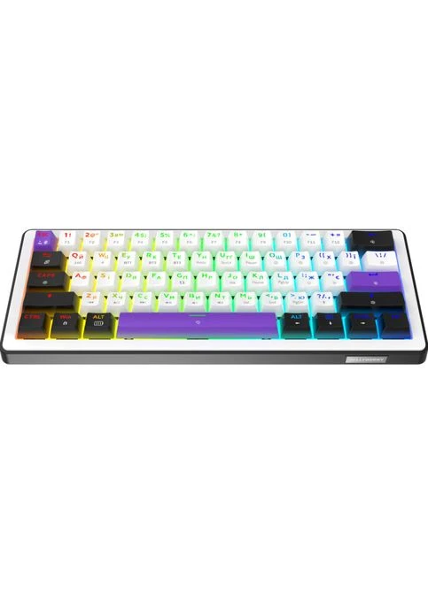 Клавіатура бездротова Hellyberry HK60 wireless White-Violet Hator (395828926)
