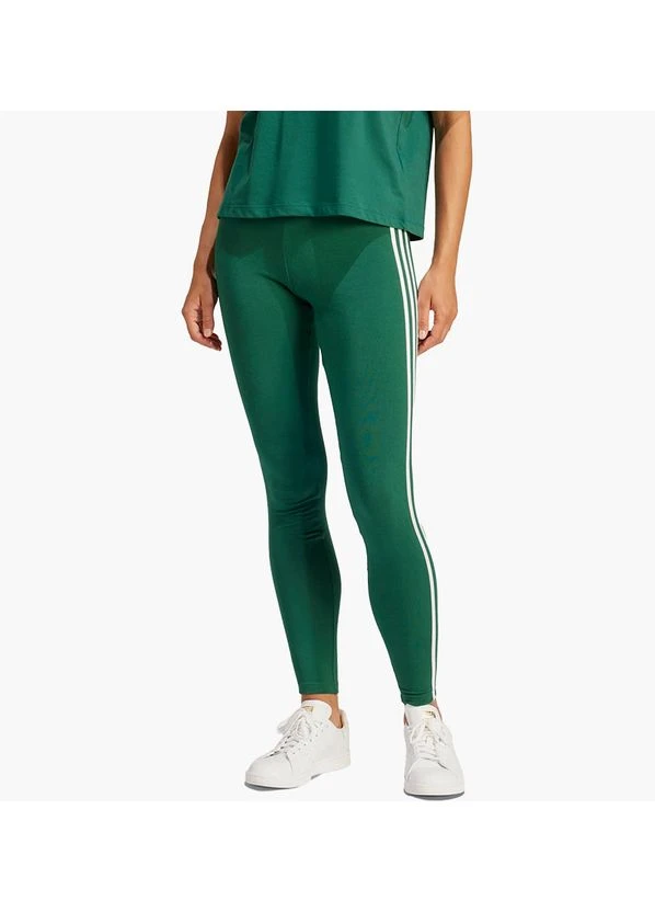 Зеленые леггинсы adicolor 3-stripes leggings green ip2970 adidas