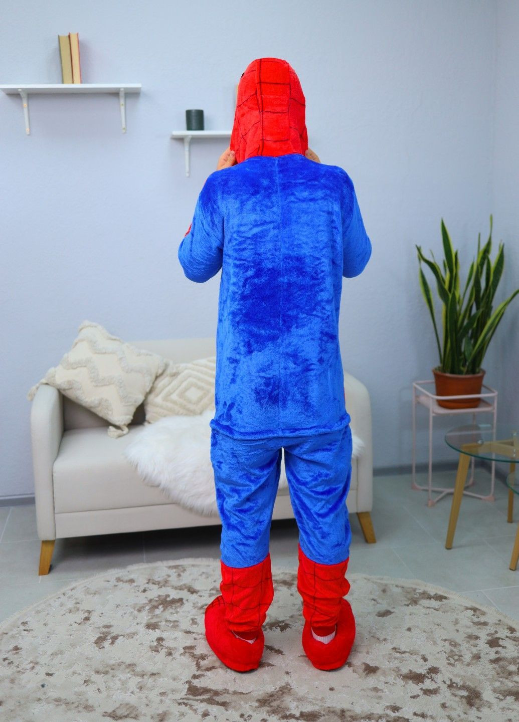 Кигуруми пижама Человек Паук мужская красная плюшевая Lalapka (369369942)