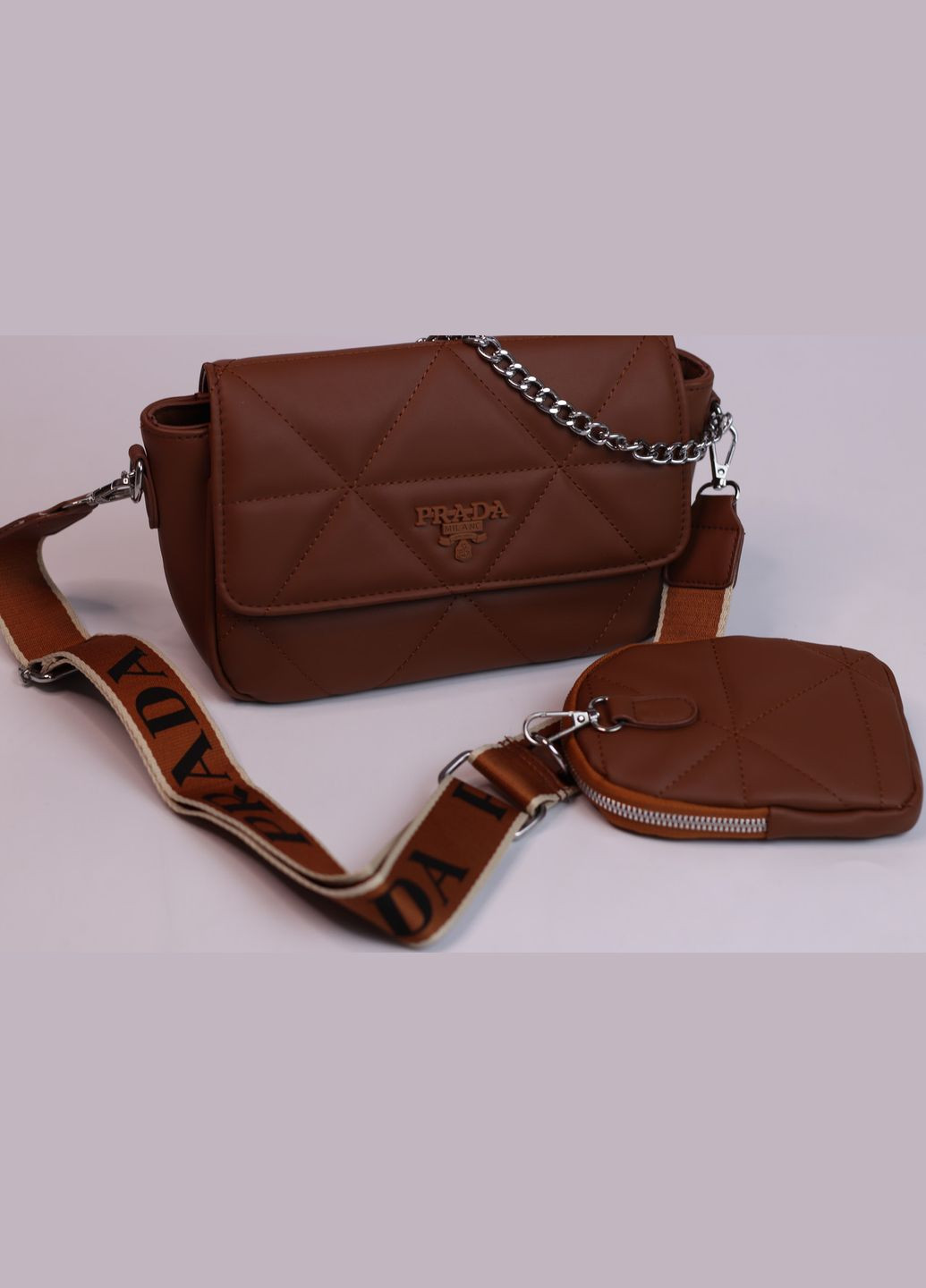 Жіноча сумка Prada brown, женская сумка, Прада коричневого кольору No Brand (307925580)