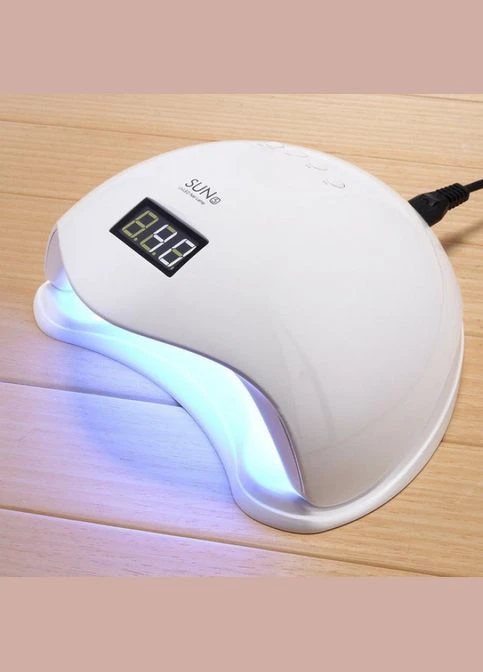 LED UV LED-льд уФ лампа Sun5 сан5 48вт для наращивания ногтей, гель-лак Белая No Brand (323486544)