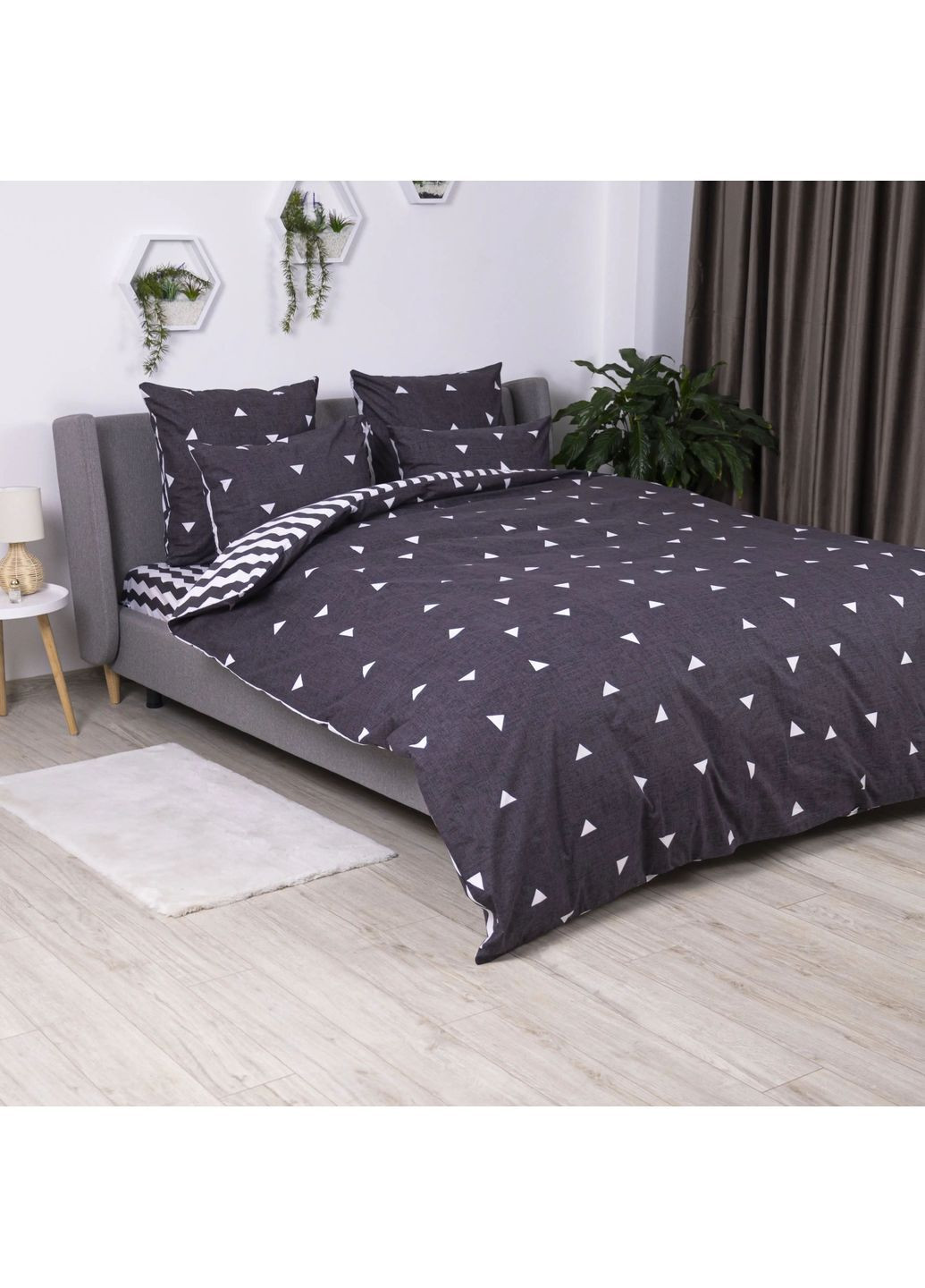 Семейный комплект постельного белья Бязь с наволочками 70*70 см, 115 гр/м2 Night Черный (20300150215) ТЕП (365851915)