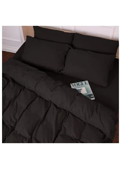 Постільна білизна 002 Black Фланель 175х210 (2200009648250) Mirson 002 Black Фланель 175х210 Двоспальний (379101004)