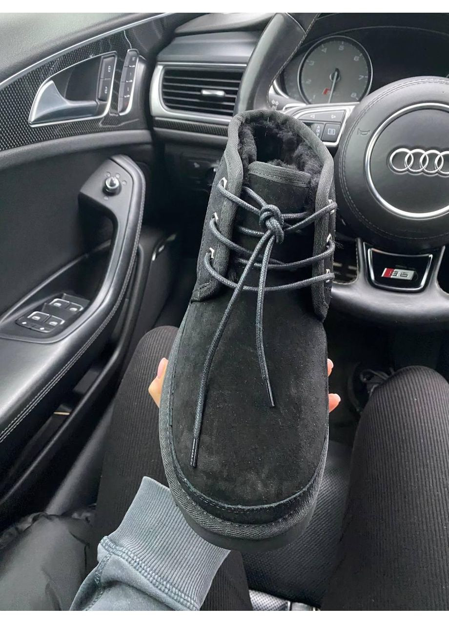 Уги Женские UGG Neumel Black (Замша) (366320887)