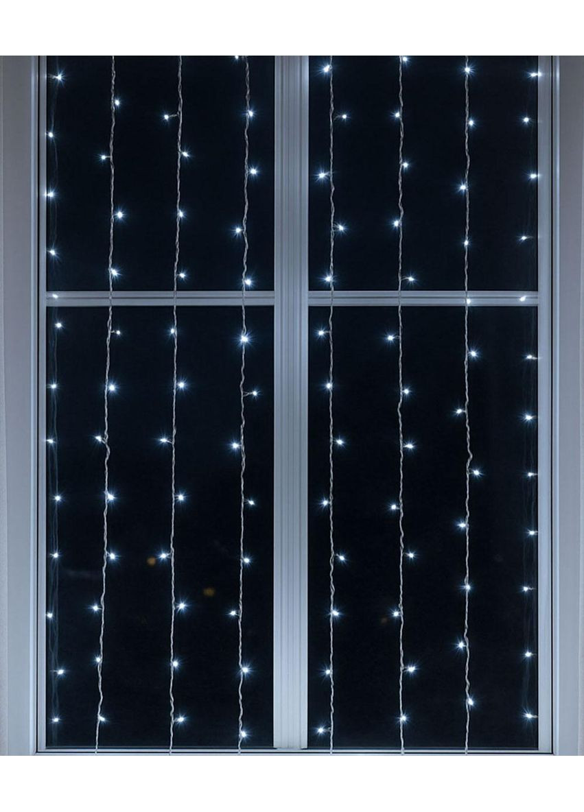 Новогодняя гирлянда штора 1,5х1,5 м 64 LED белый провод Белый ZWM1564LEDW Jooki (366037797)