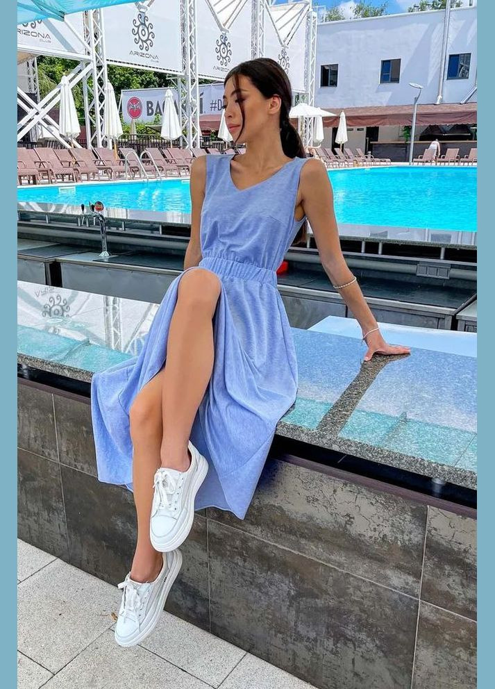 Голубое повседневный, кэжуал платье Seventeen