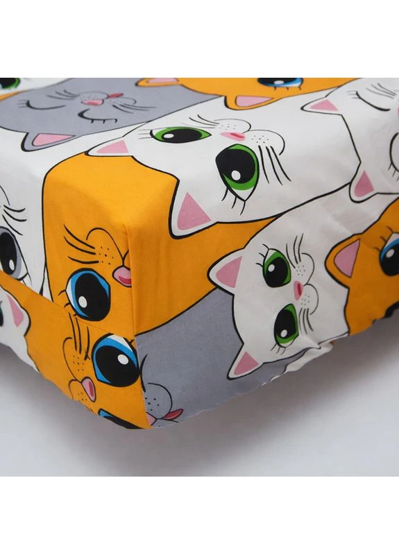 Простирадло на резинці Бязь Gold Люкс 90х200х20 см (MS-850002484) Moon&Star Kitty Dreams (386587328)