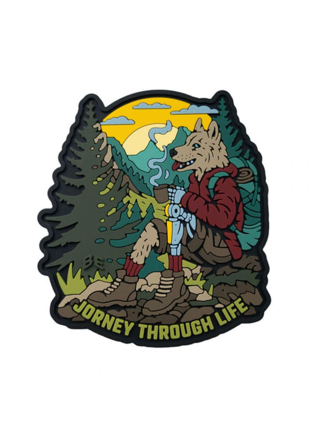 ПВХ патч (шеврон) "Путешественник по жизни" (1017) Dobroznak (367723922)
