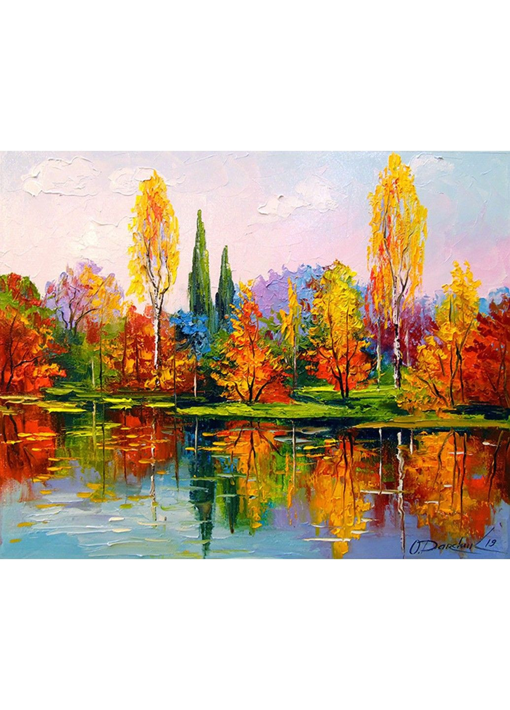 Алмазная мозаика вышивка Осенняя красота Дарчук Ольга на подрамнике полная выкладка 5d 40х50 см 177097 No Brand (332207764)