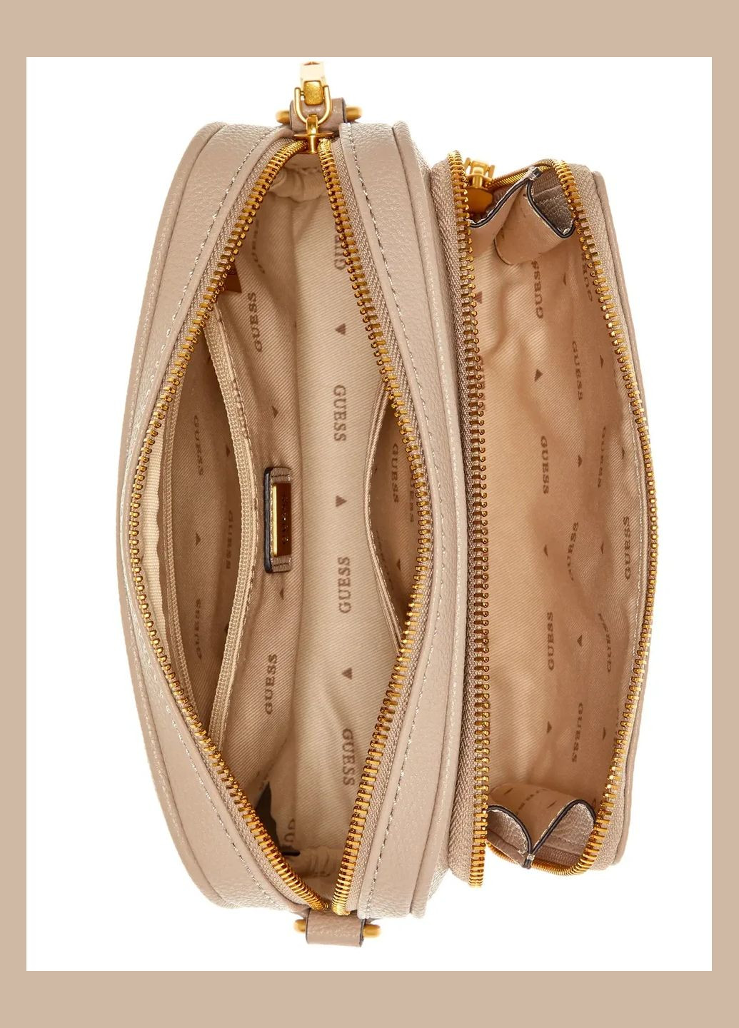 Сумка крос-боді жіноча Cosette Camera Crossbody бежева Guess (303260175)