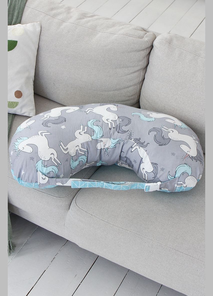 Подушка для годування малюка "єдинороги блакитна грива'' Юла мама (308202147)