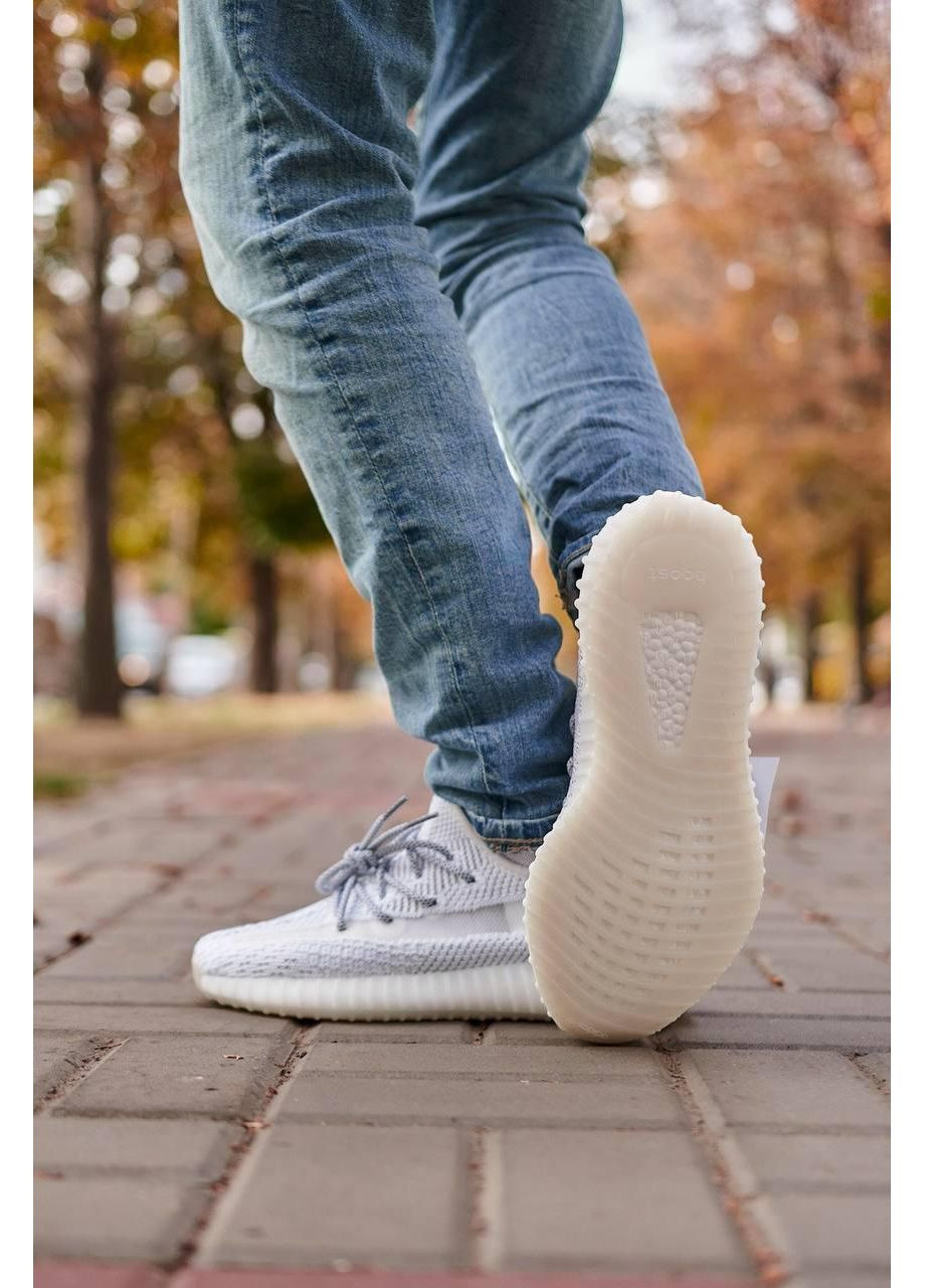 Сірі Осінні кросівки чоловічі adidas yeezy boost 350 static full reflective адідас ізі буст No Brand