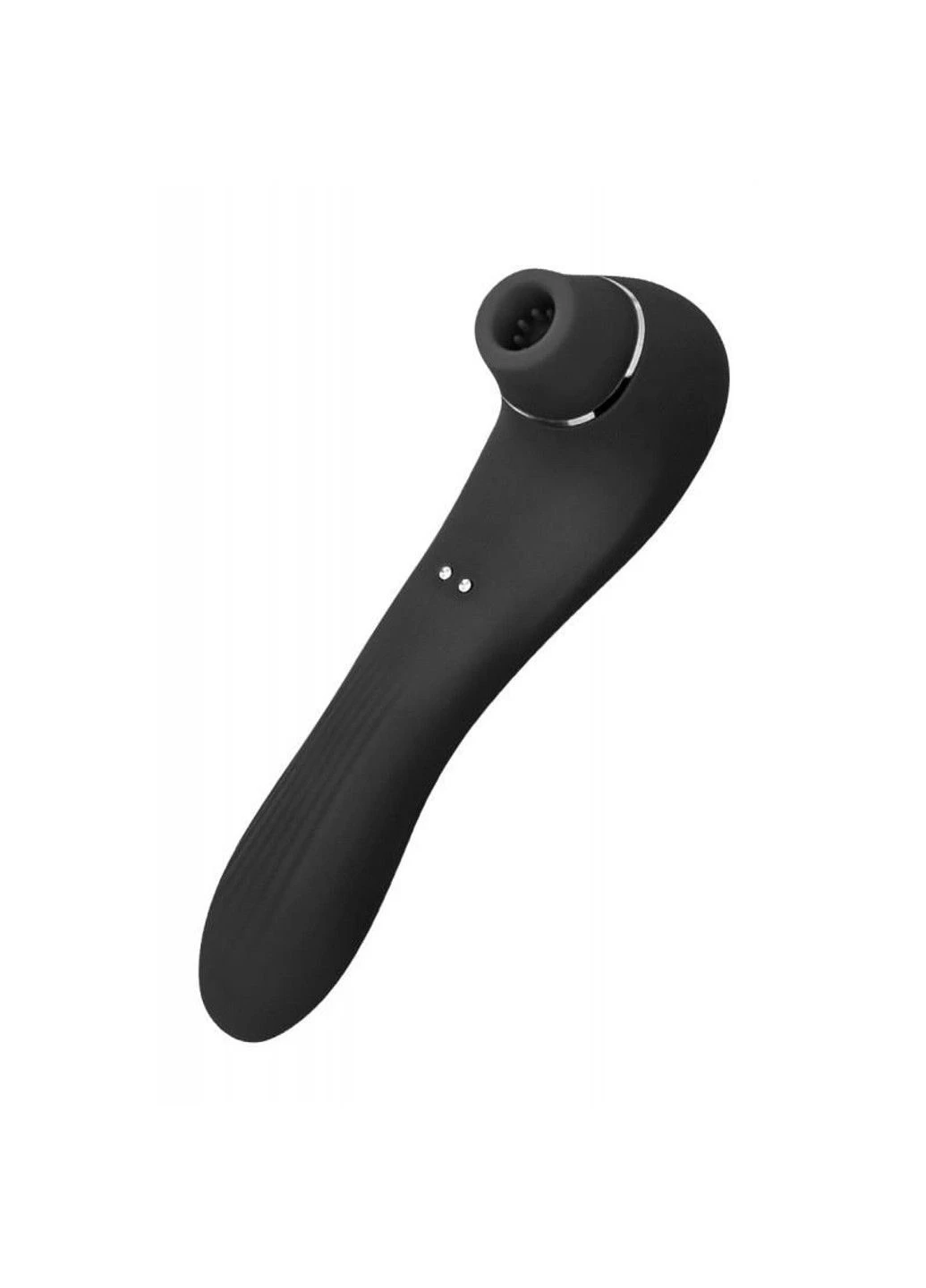 Вибратор и вакуумный клиторальный стимулятор Midnight Quiver Black - секс-игрушка 2в1 Alive (333333002)